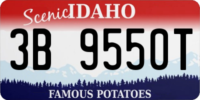 ID license plate 3B9550T