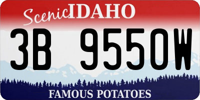 ID license plate 3B9550W