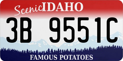 ID license plate 3B9551C