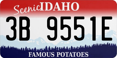 ID license plate 3B9551E