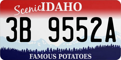 ID license plate 3B9552A