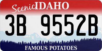 ID license plate 3B9552B