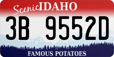 ID license plate 3B9552D