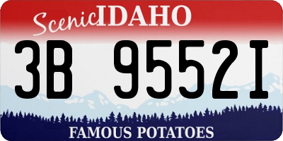 ID license plate 3B9552I