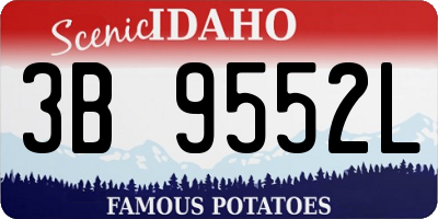 ID license plate 3B9552L