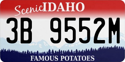 ID license plate 3B9552M