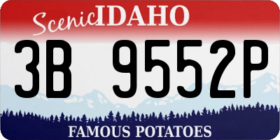 ID license plate 3B9552P