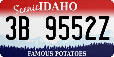 ID license plate 3B9552Z