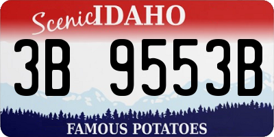 ID license plate 3B9553B