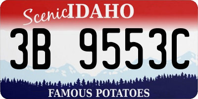ID license plate 3B9553C
