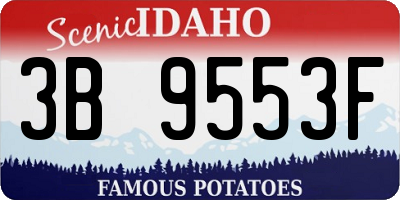 ID license plate 3B9553F