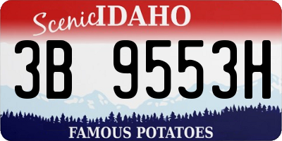 ID license plate 3B9553H
