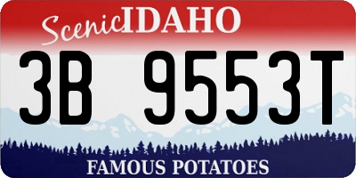 ID license plate 3B9553T