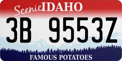 ID license plate 3B9553Z
