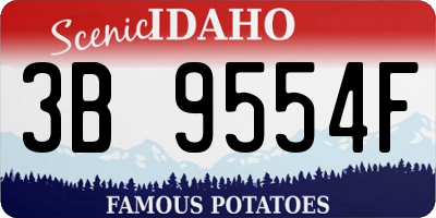 ID license plate 3B9554F