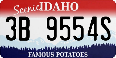 ID license plate 3B9554S