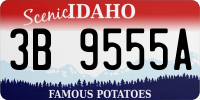 ID license plate 3B9555A