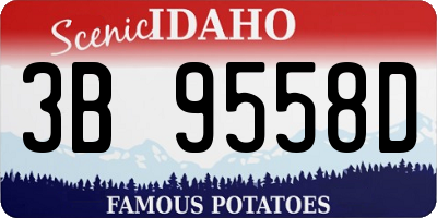 ID license plate 3B9558D