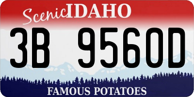 ID license plate 3B9560D
