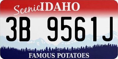 ID license plate 3B9561J