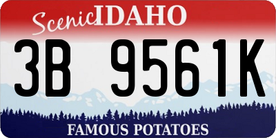 ID license plate 3B9561K