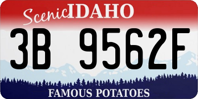 ID license plate 3B9562F