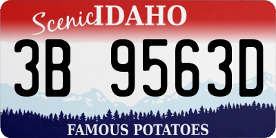 ID license plate 3B9563D
