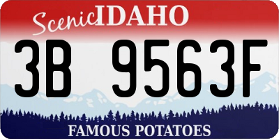 ID license plate 3B9563F