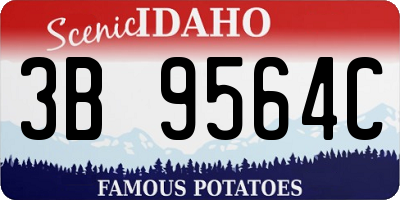 ID license plate 3B9564C