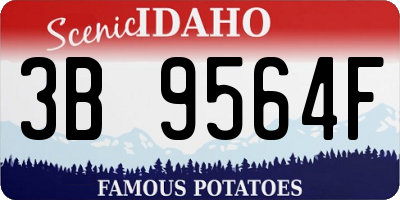 ID license plate 3B9564F
