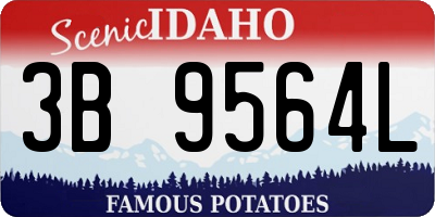 ID license plate 3B9564L