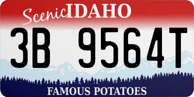 ID license plate 3B9564T