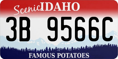ID license plate 3B9566C