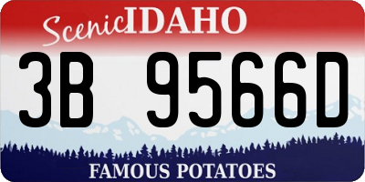 ID license plate 3B9566D