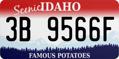 ID license plate 3B9566F