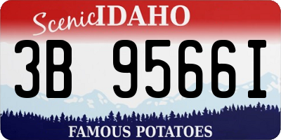 ID license plate 3B9566I