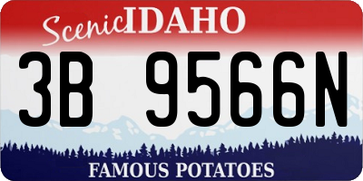 ID license plate 3B9566N