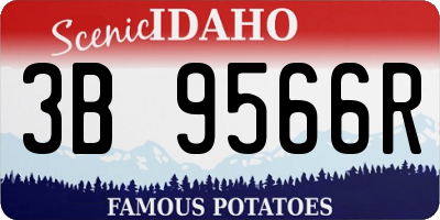 ID license plate 3B9566R