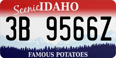 ID license plate 3B9566Z