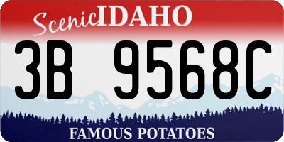 ID license plate 3B9568C