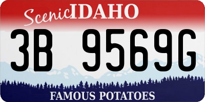 ID license plate 3B9569G