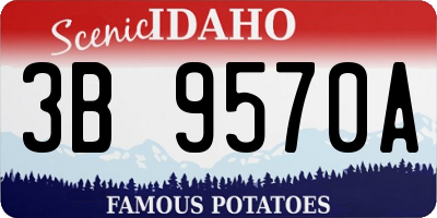 ID license plate 3B9570A