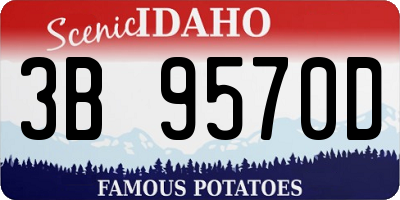 ID license plate 3B9570D