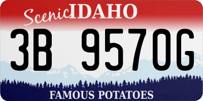 ID license plate 3B9570G