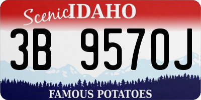 ID license plate 3B9570J