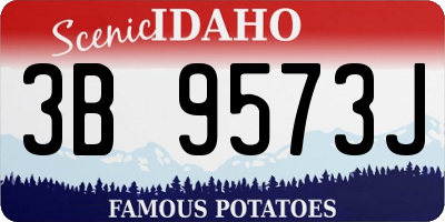 ID license plate 3B9573J