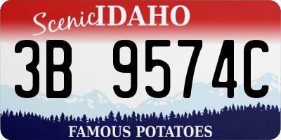 ID license plate 3B9574C