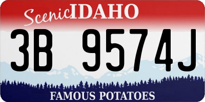 ID license plate 3B9574J