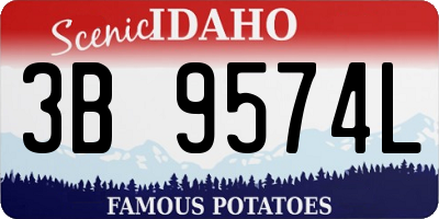 ID license plate 3B9574L