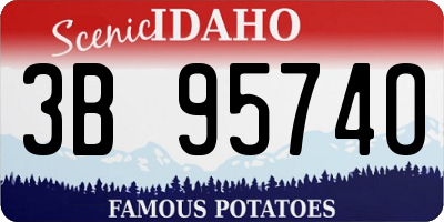 ID license plate 3B9574O